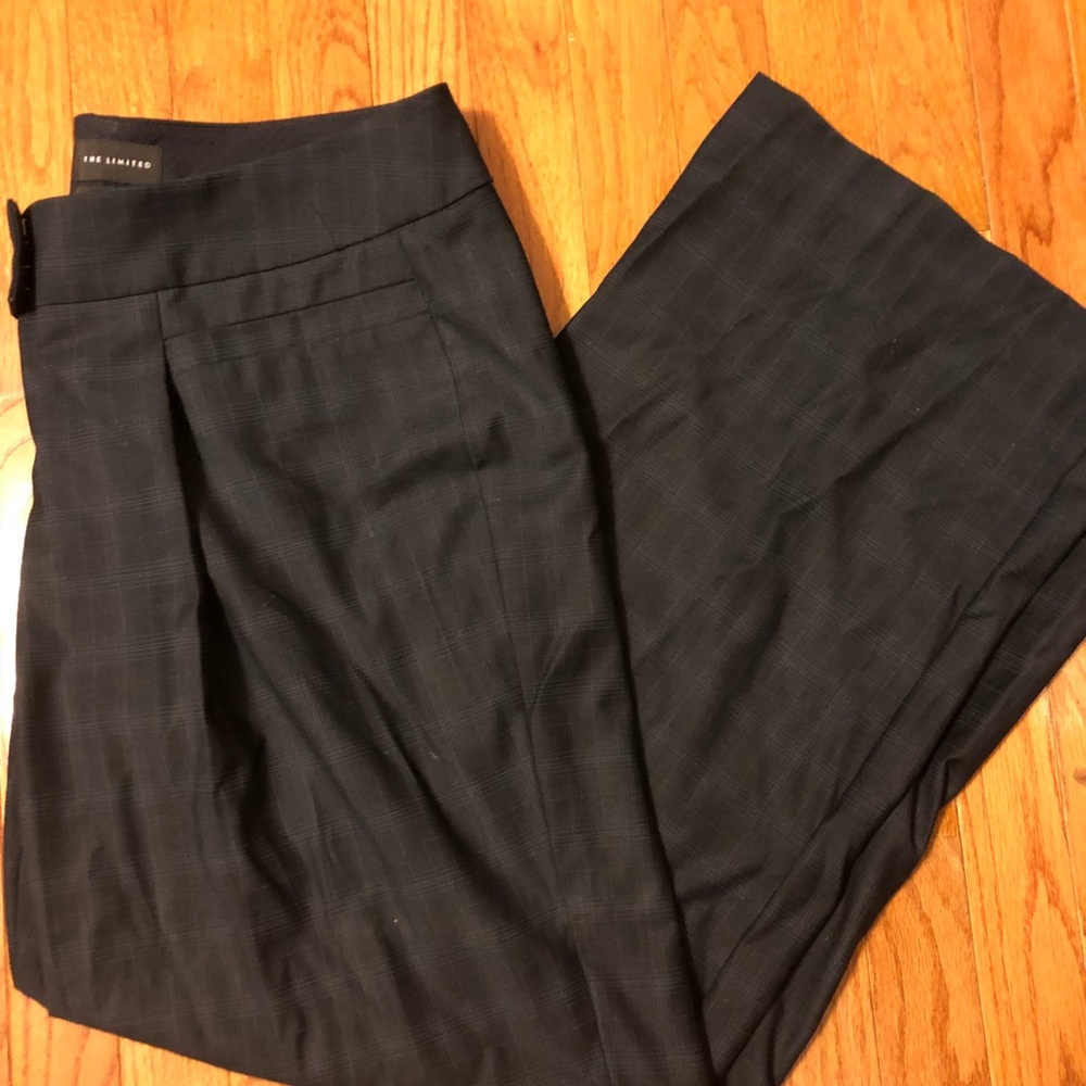 The Limited Cassidy plaid wide leg trousers
